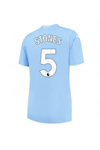 Manchester City John Stones #5 Jalkapallovaatteet Naisten Kotipaita 2023-24 Lyhythihainen